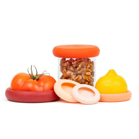 Set de 5 couvercles en silicone terracotta Food Huggers